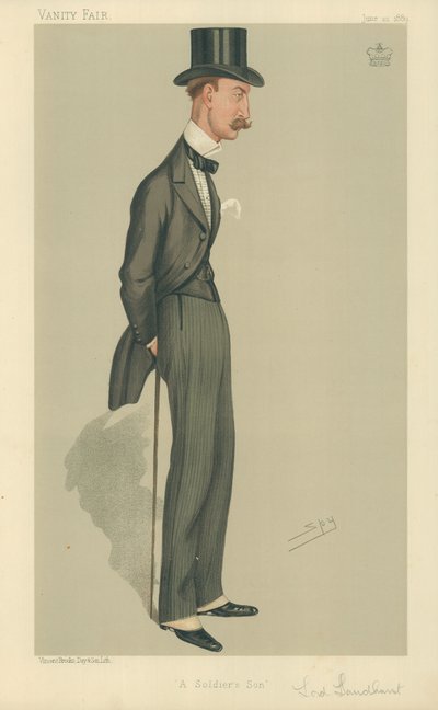 Il Diritto Onorevole Lord Sandhurst, figlio di un soldato, 22 giugno 1889, caricatura di Vanity Fair da Leslie Matthew Ward