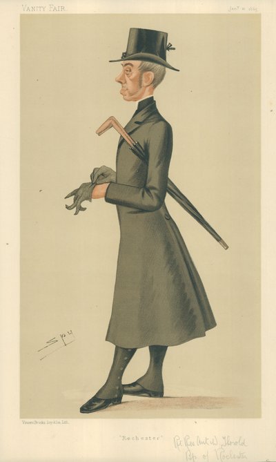 Il reverendo Anthony Wilson Thorold, vescovo di Rochester, Rochester, 10 gennaio 1885, caricatura di Vanity Fair da Leslie Matthew Ward
