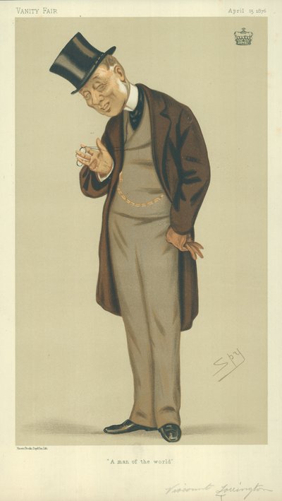 Visconte Torrington, Un uomo del mondo, 15 aprile 1876, caricatura di Vanity Fair da Leslie Matthew Ward