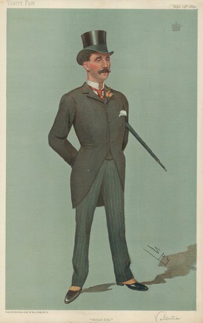 Visconte Valentia, Oxford City, 14 settembre 1899, caricatura di Vanity Fair da Leslie Matthew Ward