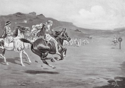 Cavalieri greci che lanciano il giavellotto da Leslie Mosley