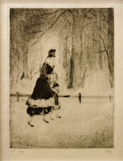 Signora con bambino nel Tiergarten da Lesser Ury