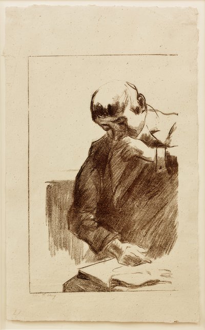 Uomo che legge da Lesser Ury