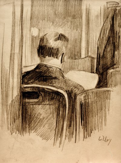 Lettore al caffè da Lesser Ury