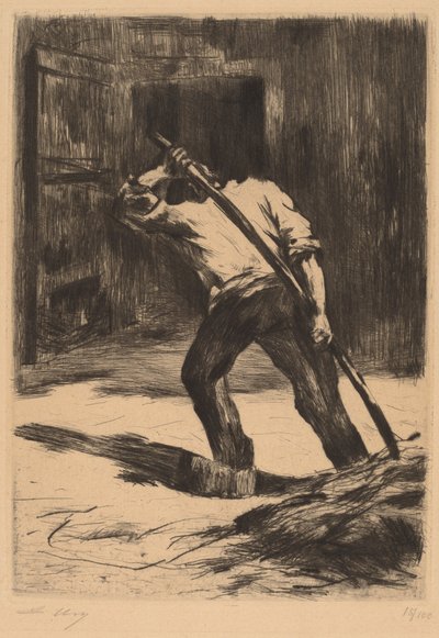 Sul pavimento del fienile da Lesser Ury