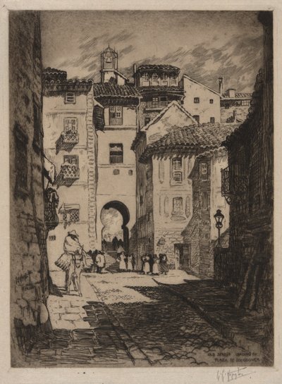 Strada che conduce a Plaza de Zocodover, Toledo da Lester George Hornby