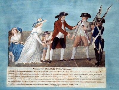 Arresto di Luigi XVI a Varennes il 22 giugno 1791 da Lesueur Brothers