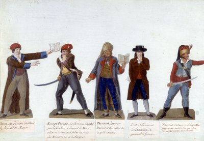 Personaggi di cartone della Rivoluzione Francese da Lesueur Brothers