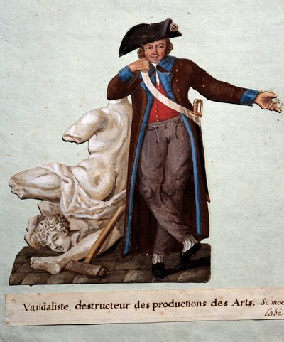 Rivoluzione francese: un vandalo, distruttore di opere d