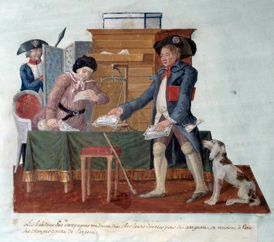 Rivoluzione francese: gli abitanti delle campagne vendono il loro cibo per assegnati da Lesueur Brothers