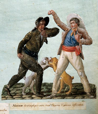 Rivoluzione francese: due cittadini che combattono da Lesueur Brothers