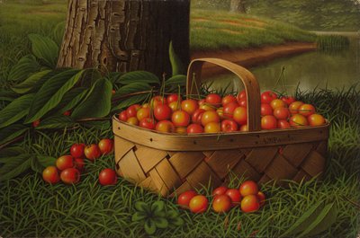 Ciliegie in un cesto da Levi Wells Prentice
