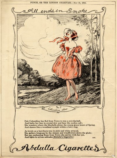 Sigarette Abdulla, 1920 da Lewis Baumer