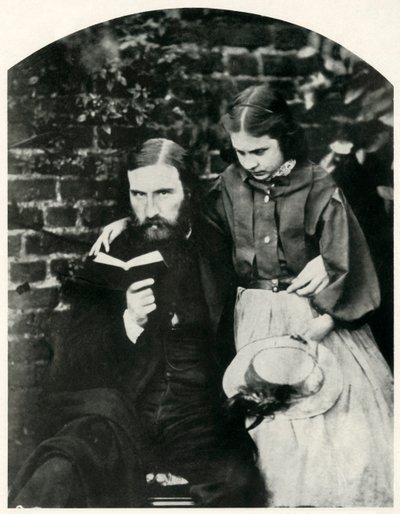 George Macdonald e sua figlia Lilia Scott MacDonald, c1863, 1948 da Lewis Carroll