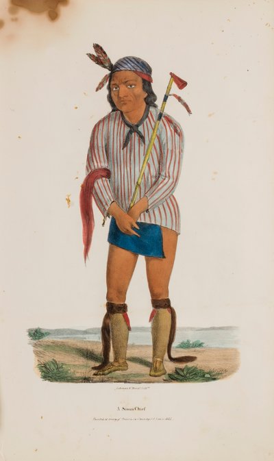 Un capo Sioux, da Il portafoglio degli aborigeni da Lewis, James Otto