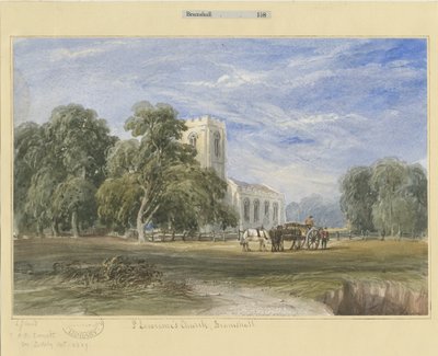 Chiesa di Bramshall, c.1830-1840 da Lewis John Wood