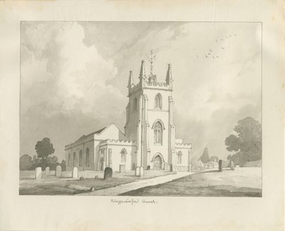 Chiesa di Kingswinford: disegno a seppia da Lewis John Wood