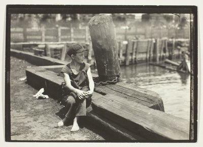Giù al molo, New York da Lewis Wickes Hine