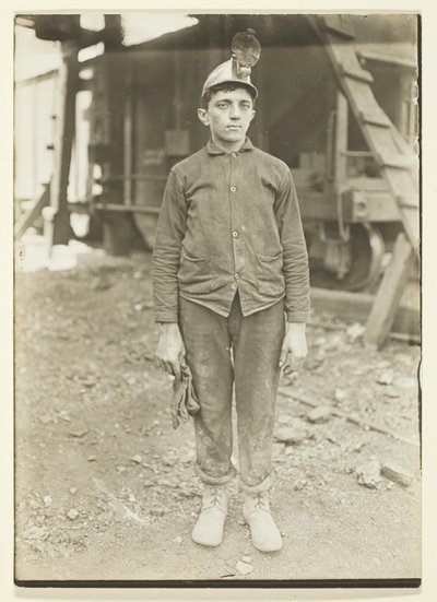 Autista in una miniera di carbone della Pennsylvania da Lewis Wickes Hine