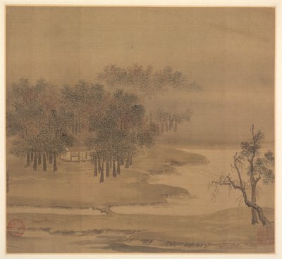 Cottage in un boschetto nebbioso in autunno da Li Anzhong