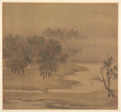 Cottage in un boschetto nebbioso in autunno da Li Anzhong