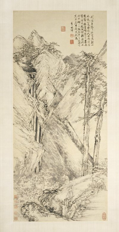 Paesaggio dopo Jing Hao e Guan Tong da Li Shizhuo