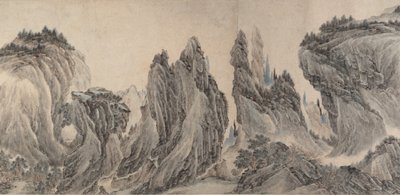 Paesaggio dopo Dong Yuan, Juran, Ma Yuan e Xia Gui, datato yiwei, 1655 da Li Zai