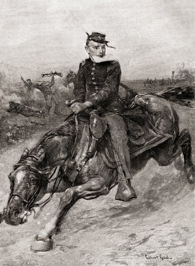 Un corriere durante la guerra civile americana, da The Century Magazine, pubblicato 1887 da Unbekannt Unbekannt