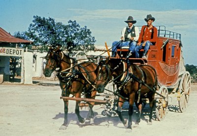 Una diligenza restaurata ad Alamo Village, Bracketville, Texas da Unbekannt Unbekannt