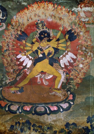 Antichi dipinti murali del monastero lamaista di Hemis, Laddakh, India da Unbekannt Unbekannt
