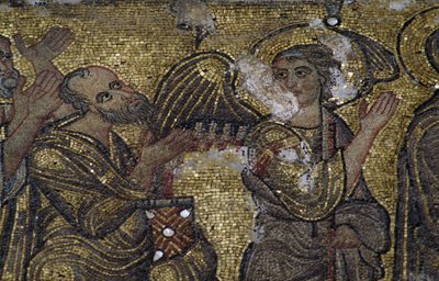 Angelo, (dettaglio) dei mosaici nella Basilica della Natività (Patrimonio dell