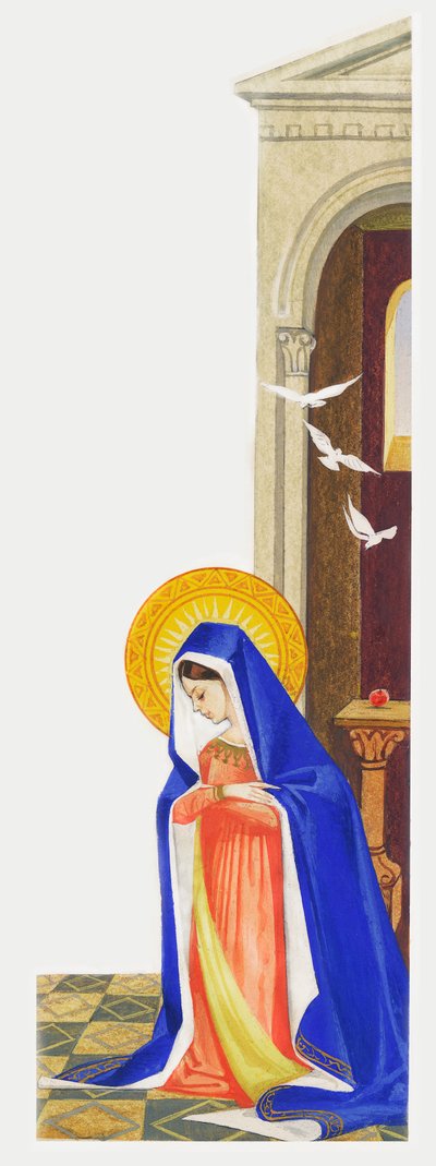 Annunciazione a Maria, disegno da Unbekannt Unbekannt