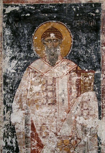 Apostolo, affresco nella chiesa bizantina dei Santi Apostoli nell