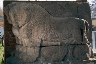 Bassorilievo con leoni da Kultepe (Kanesh), Cappadocia, Turchia, civiltà ittita, III millennio a.C. da Unbekannt Unbekannt