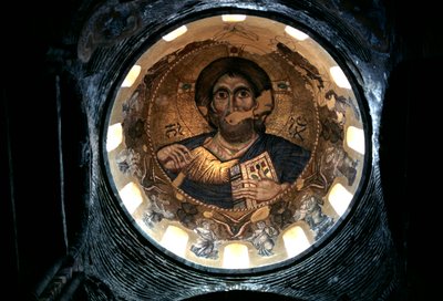 Cristo Pantocratore, cupola interna della chiesa di Panagia Parigoritissa, Arta, Epiro, Grecia da Unbekannt Unbekannt