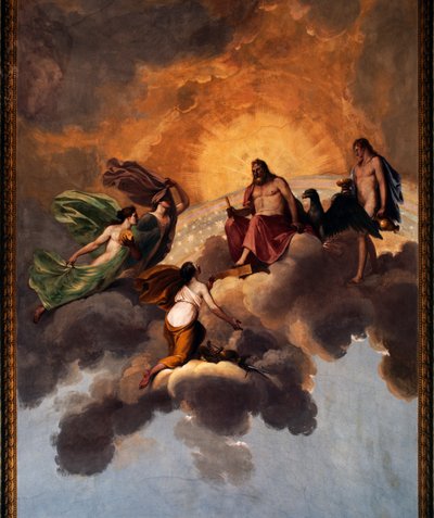 Cristo e Angeli, affresco sul soffitto dell