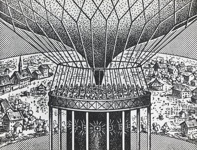 Cineorama di Raoul Grimoin-Sanson, sistema di proiezione circolare antenato del Cinerama da Unbekannt Unbekannt
