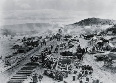 Costruzione della linea ferroviaria nei territori occidentali, USA da Unbekannt Unbekannt