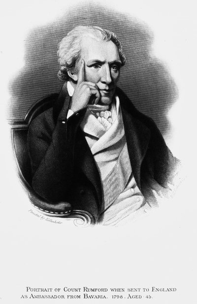 Conte Rumford, scienziato e amministratore anglo-americano da Unbekannt Unbekannt