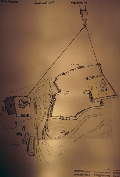 Disegno con Cupola della Roccia, Gerusalemme, Israele, Museo della Torre di Davide di Gerusalemme da Unbekannt Unbekannt