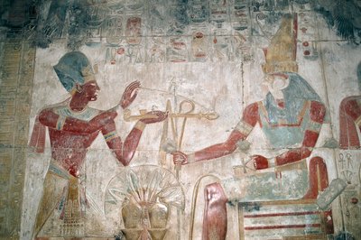 Egitto, Abido, Tempio del faraone Seti I, Cappella di Osiride (dettaglio) da Unbekannt Unbekannt