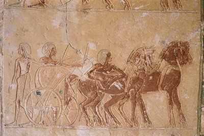 Antico Menfi, necropoli di Saqqara, rilievi dipinti nella tomba di Horemheb da Unbekannt Unbekannt
