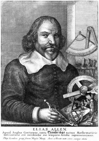 Elias Allen, matematico e costruttore di strumenti, c 1630 da Unbekannt Unbekannt