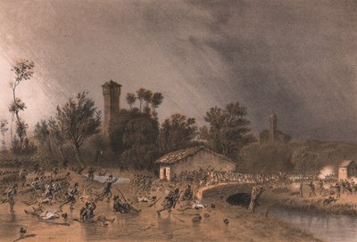 Prima Divisione della Brigata Regina che attacca il Ponte di Montreoli, Palestro, Lombardia da Unbekannt Unbekannt