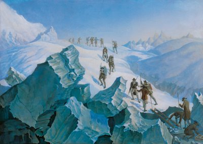 Spedizione di Horace-Benedict de Saussure di ritorno dalla vetta del Monte Bianco, agosto 1785 da Unbekannt Unbekannt