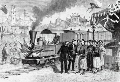 Inaugurazione della prima ferrovia francese in Cina che collega Tianjin a Tangshan, 20 novembre da Unbekannt Unbekannt