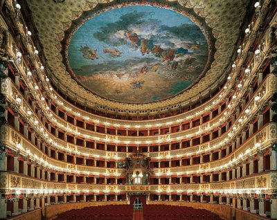 Vista interna del palco del Teatro San Carlo di Napoli da Unbekannt Unbekannt