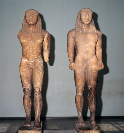 Statue in marmo raffiguranti i fratelli Kleobis e Biton, civiltà greca, VI secolo a.C. da Unbekannt Unbekannt