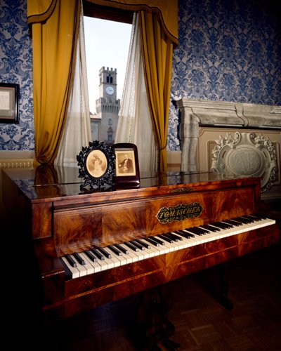 Pianoforte nel salotto di Palazzo Barezzi, Busseto, Emilia Romagna da Unbekannt Unbekannt