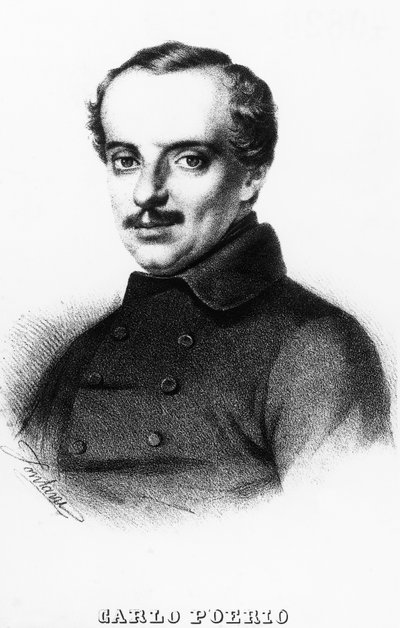 Ritratto di Carlo Poerio (1803-1867), patriota e politico italiano, incisione da Unbekannt Unbekannt